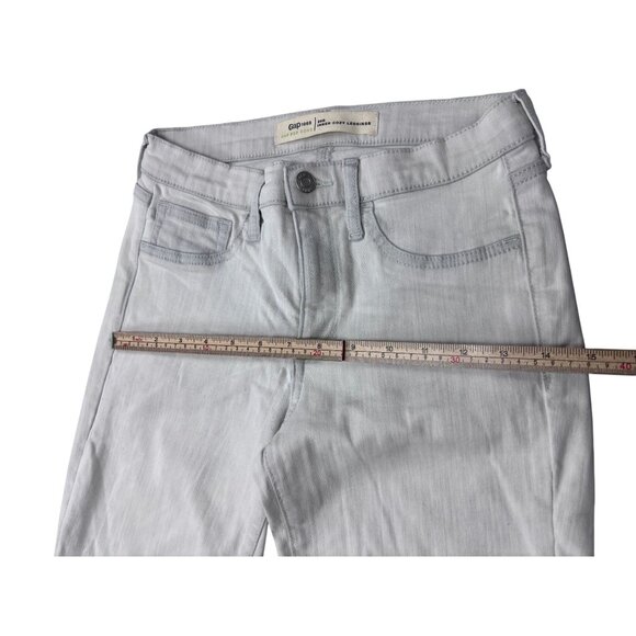 Gap 1969 Womens Inner Cozy Leggings Size 6 28R Light Gray Denim - Picture 9 of 12